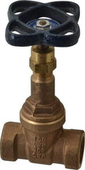 NIBCO - Class 125, Threaded Bronze Solid Wedge Rising Stem Gate Valve - 200 WOG, 125 WSP, Union Bonnet - Apex Tool & Supply