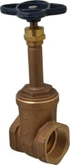NIBCO - Class 125, Threaded Bronze Solid Wedge Rising Stem Gate Valve - 300 WOG, 150 WSP, Union Bonnet - Apex Tool & Supply