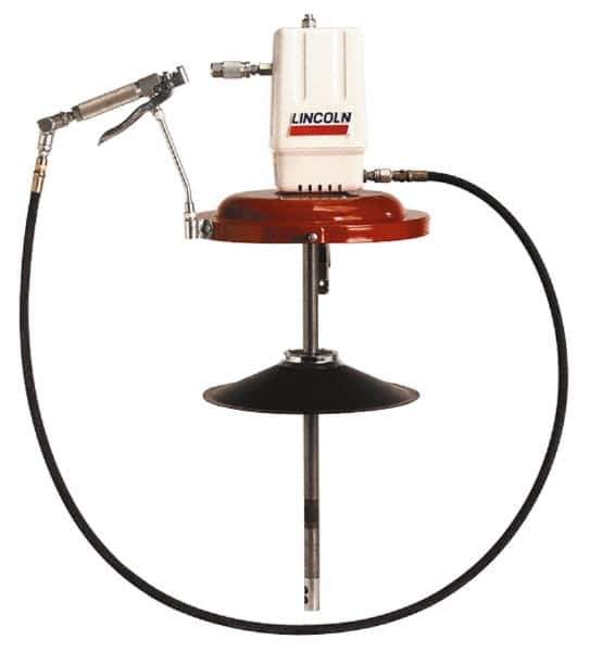 Lincoln - Grease Lubrication 80 Cu In/min Flow Aluminum Air-Operated Pump - For 120 Lb Container - Apex Tool & Supply