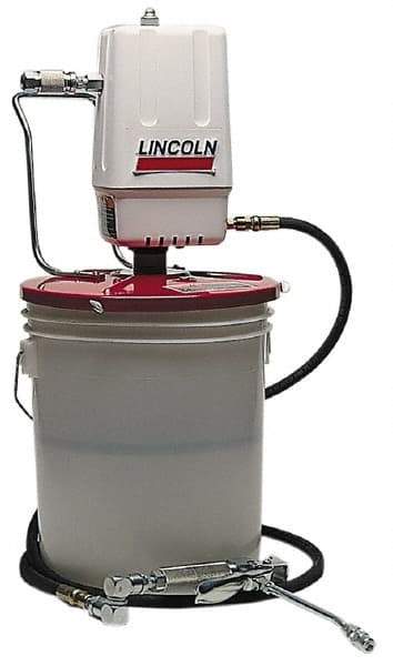 Lincoln - Grease Lubrication Aluminum Air-Operated Pump - For 25 to 50 Lb (Drum) & 35 to 50 Lb (Pail) Container - Apex Tool & Supply