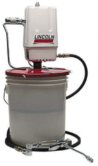 Lincoln - Grease Lubrication Aluminum Air-Operated Pump - For 25 to 50 Lb (Drum) & 35 to 50 Lb (Pail) Container - Apex Tool & Supply