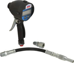 Lincoln - 1/2 Inlet Thread, 1/2 Outlet Thread, Electronic Lubricant Meter - FNPT Outlet Thread, FNPT Inlet Thread, Measures in Gallons, Liters - Apex Tool & Supply