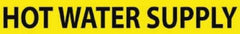 NMC - Pipe Marker with Hot Water Supply Legend and No Graphic - 3/4 to 1-1/4" Pipe Outside Diam, Black on Yellow - Apex Tool & Supply