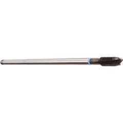 Emuge - M18x2.50 Metric Coarse 3 Flute Nitride Finish Cobalt Spiral Point Extension Tap - Plug Chamfer, 250mm OAL, 6H Class of Fit, Series Rekord B - Apex Tool & Supply