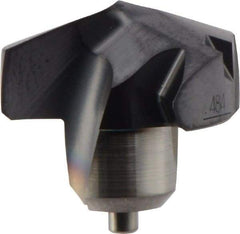 Kennametal - Series KenTIP, 12.3mm Diam Grade KCP15 140° Replaceable Drill Tip - Carbide, AlTiN Finish, N Seat Size - Apex Tool & Supply