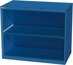 LISTA - 2 Shelf, 33-1/2" High x 40" Wide Bookcase - 22-1/2" Deep, Steel, Blue - Apex Tool & Supply