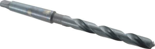 Chicago-Latrobe - 19/32", 2MT 118° Point High Speed Steel Taper Shank Drill Bit - Oxide Finish, 4-7/8" Flute Length, 8-3/4" OAL, Spiral Flute, Series 110 - Apex Tool & Supply