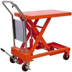 Vestil - 1,000 Lb Capacity Hydraulic Scissor Elevating Cart - 15-1/2" Lift Height, 32" Platform Length x 19-3/4" Platform Width - Apex Tool & Supply