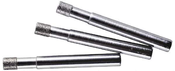 Made in USA - 1/8" Head Thickness CBN Grinding Pin - 1/8" Shank Diam x 1-1/4" Shank Length, Coarse Grade - Apex Tool & Supply