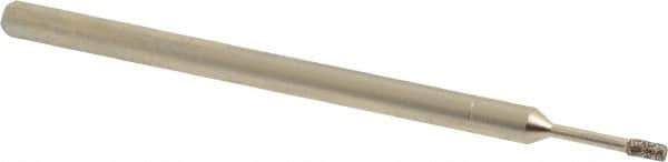 Made in USA - 1/8" Head Thickness CBN Grinding Pin - 1/8" Shank Diam x 1-7/8" Shank Length, Coarse Grade - Apex Tool & Supply