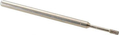 Made in USA - 5/32" Head Thickness CBN Grinding Pin - 1/8" Shank Diam x 1-3/4" Shank Length, Coarse Grade - Apex Tool & Supply