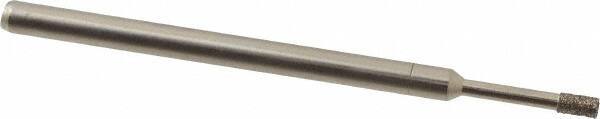 Made in USA - 5/32" Head Thickness CBN Grinding Pin - 1/8" Shank Diam x 1-3/4" Shank Length, Coarse Grade - Apex Tool & Supply