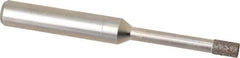 Made in USA - 0.141" Head Diam x 1/4" Head Thickness CBN Grinding Pin - 1/4" Shank Diam x 1-1/4" Shank Length, Coarse Grade - Apex Tool & Supply
