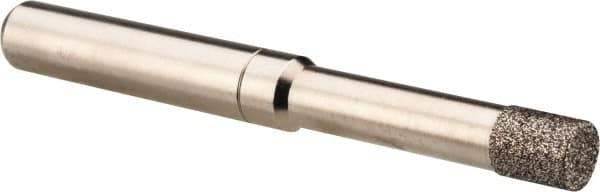 Made in USA - 0.218" Head Diam x 1/4" Head Thickness CBN Grinding Pin - 1/4" Shank Diam x 1-1/4" Shank Length, Coarse Grade - Apex Tool & Supply
