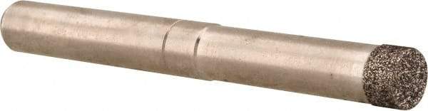 Made in USA - 1/4" Head Diam x 1/8" Head Thickness CBN Grinding Pin - 1/4" Shank Diam x 1-1/4" Shank Length, Coarse Grade - Apex Tool & Supply