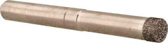 Made in USA - 1/4" Head Diam x 1/8" Head Thickness CBN Grinding Pin - 1/4" Shank Diam x 1-1/4" Shank Length, Coarse Grade - Apex Tool & Supply