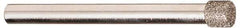 Made in USA - 3/4" Head Diam x 1/4" Head Thickness CBN Grinding Pin - 1/4" Shank Diam x 2-3/4" Shank Length, Coarse Grade - Apex Tool & Supply