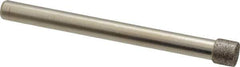 Made in USA - 0.312" Head Diam x 1/4" Head Thickness CBN Grinding Pin - 1/4" Shank Diam x 2-3/4" Shank Length, Coarse Grade - Apex Tool & Supply