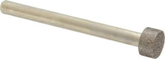 Made in USA - 1/2" Head Diam x 1/4" Head Thickness CBN Grinding Pin - 1/4" Shank Diam x 2-3/4" Shank Length, Coarse Grade - Apex Tool & Supply