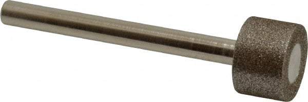 Made in USA - 3/4" Head Diam x 1/2" Head Thickness CBN Grinding Pin - 1/4" Shank Diam x 2-1/2" Shank Length, Coarse Grade - Apex Tool & Supply