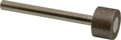 Made in USA - 3/4" Head Diam x 1/2" Head Thickness CBN Grinding Pin - 1/4" Shank Diam x 2-1/2" Shank Length, Coarse Grade - Apex Tool & Supply