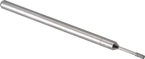 Made in USA - 1/8" Head Thickness Diamond (Abrasive) Grinding Pin - 1/8" Shank Diam x 1-7/8" Shank Length, Coarse/Fine Grade - Apex Tool & Supply