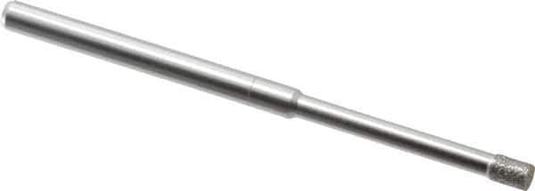 Made in USA - 0.11" Head Diam x 5/32" Head Thickness Diamond (Abrasive) Grinding Pin - 1/8" Shank Diam x 1-1/4" Shank Length, Coarse Grade - Apex Tool & Supply