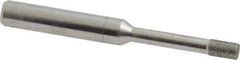 Made in USA - 0.156" Head Diam x 1/4" Head Thickness Diamond (Abrasive) Grinding Pin - 1/4" Shank Diam x 1-1/4" Shank Length, Coarse Grade - Apex Tool & Supply