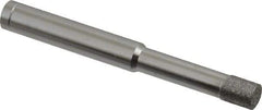 Made in USA - 0.218" Head Diam x 1/4" Head Thickness Diamond (Abrasive) Grinding Pin - 1/4" Shank Diam x 1-1/4" Shank Length, Coarse Grade - Apex Tool & Supply