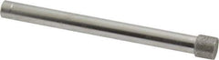 Made in USA - 0.312" Head Diam x 1/4" Head Thickness Diamond (Abrasive) Grinding Pin - 1/4" Shank Diam x 2-3/4" Shank Length, Coarse Grade - Apex Tool & Supply