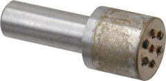 Made in USA - 1 Carat Multi-Point Cluster Diamond Dresser - 3/8" Shank Diam, Contains 7 Stones - Apex Tool & Supply