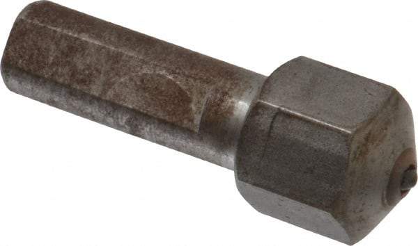 Made in USA - 1 Carat Turntable Head Single Point Diamond Dresser - 1-1/4" Long x 7/16" Shank Diam, 5/8" Long x 5/8" Thick Head - Apex Tool & Supply