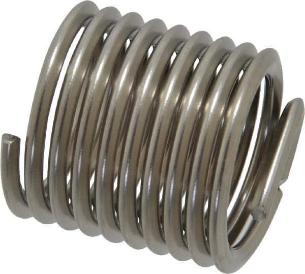 Recoil - 3/4-10 UNC, 1-1/8" OAL, Free Running Helical Insert - 9-3/8 Free Coils, Tanged, Stainless Steel, Bright Finish, 1-1/2D Insert Length - Apex Tool & Supply