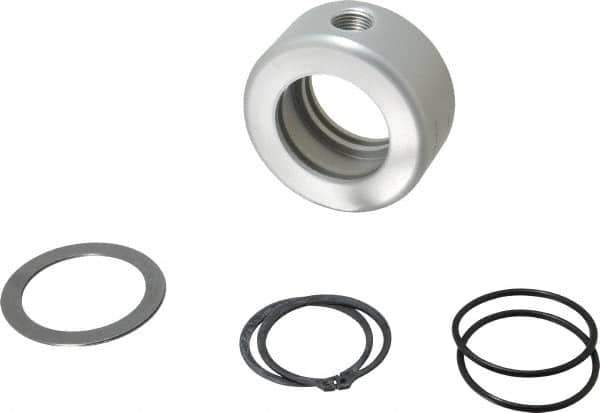 Allied Machine and Engineering - 1/2 NPT, 2-1/4" ID x 3-3/4" OD, Rotary Coolant Adapter for Indexable Tools - 1-3/4" Thick, 1/2 NC" Drive Rod Thread, 1-3/4" OAL, Series T-A - Apex Tool & Supply