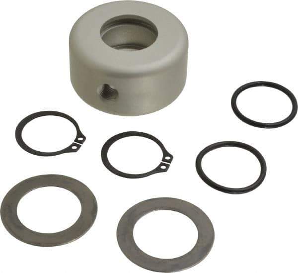 Allied Machine and Engineering - 1/8 NPT, 1" ID x 2-1/8" OD, Rotary Coolant Adapter for Indexable Tools - 1-1/8" Thick, 5/16 NC" Drive Rod Thread, 1-1/8" OAL, Series T-A - Apex Tool & Supply