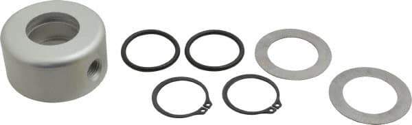 Allied Machine and Engineering - 1/4 NPT, 1-1/4" ID x 2-1/2" OD, Rotary Coolant Adapter for Indexable Tools - 1-3/8" Thick, 3/8 NC" Drive Rod Thread, 1-3/8" OAL, Series T-A - Apex Tool & Supply