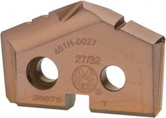 Allied Machine and Engineering - 27/32" Diam x 5/32" Thick, Seat Code 1, 132° Included Angle Spade Drill Insert - AM200 Coated, Cobalt, Series GEN2 T-A - Apex Tool & Supply