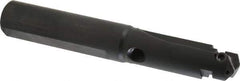 Allied Machine and Engineering - Series A, 31/32 to 1-3/8" Diam, 1" Diam Straight Shank, Straight Flute Spade Drill - 3" Max Depth, 3-17/32" Body Length, 6-1/2" OAL, Short Length, Through Coolant - Apex Tool & Supply