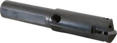 Allied Machine and Engineering - Series C, 1-1/2 to 2-3/8" Diam, 1-1/4" Diam Straight Shank, Straight Flute Spade Drill - 4" Max Depth, 5" Body Length, 8" OAL, Short Length, Through Coolant - Apex Tool & Supply