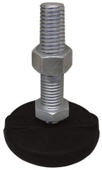 Gibraltar - 5/8-11 Bolt Thread, Studded Pivotal Stud Mount Leveling Pad & Mount - 10,000 Max Lb Capacity, 5" Base Diam - Apex Tool & Supply