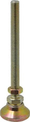 Gibraltar - 3/8-16 Bolt Thread, Studded Pivotal Stud Mount Leveling Pad & Mount - 3,750 Max Lb Capacity, 1-1/4" Base Diam - Apex Tool & Supply
