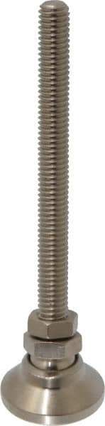 Gibraltar - 3/8-16 Bolt Thread, Studded Pivotal Stud Mount Leveling Pad & Mount - 3,750 Max Lb Capacity, 1-1/4" Base Diam - Apex Tool & Supply