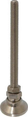 Gibraltar - 3/8-16 Bolt Thread, Studded Pivotal Stud Mount Leveling Pad & Mount - 3,750 Max Lb Capacity, 1-1/4" Base Diam - Apex Tool & Supply