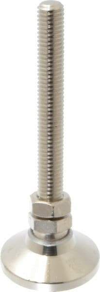 Gibraltar - 1/2-13 Bolt Thread, Studded Pivotal Stud Mount Leveling Pad & Mount - 5,000 Max Lb Capacity, 1-7/8" Base Diam - Apex Tool & Supply