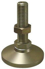 Gibraltar - 1-8 Bolt Thread, Studded Pivotal Stud Mount Leveling Pad & Mount - 22,000 Max Lb Capacity, 4" Base Diam - Apex Tool & Supply