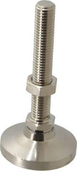 Gibraltar - 5/8-11 Bolt Thread, Studded Pivotal Stud Mount Leveling Pad & Mount - 6,000 Max Lb Capacity, 2-1/2" Base Diam - Apex Tool & Supply