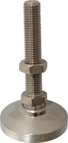 Gibraltar - 3/4-10 Bolt Thread, Studded Pivotal Stud Mount Leveling Pad & Mount - 7,400 Max Lb Capacity, 3" Base Diam - Apex Tool & Supply