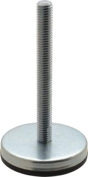 Gibraltar - 1/2-13 Bolt Thread, Stud Mount Leveling Pad & Mount - 500 Max Lb Capacity, 2.8" Base Diam, 4" Thread Length - Apex Tool & Supply