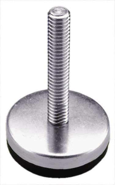 Gibraltar - 1/2-13 Bolt Thread, Stud Mount Leveling Pad & Mount - 250 Max Lb Capacity, 2.4" Base Diam, 4" Thread Length - Apex Tool & Supply