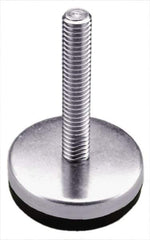 Gibraltar - 1/2-13 Bolt Thread, Stud Mount Leveling Pad & Mount - 250 Max Lb Capacity, 2.4" Base Diam, 4" Thread Length - Apex Tool & Supply
